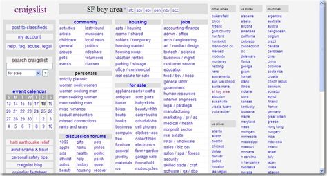 Craigslist jobs in sf - Oct 26, 2023 · craigslist provides local classifieds and forums for jobs, housing, for sale, services, local community, and events